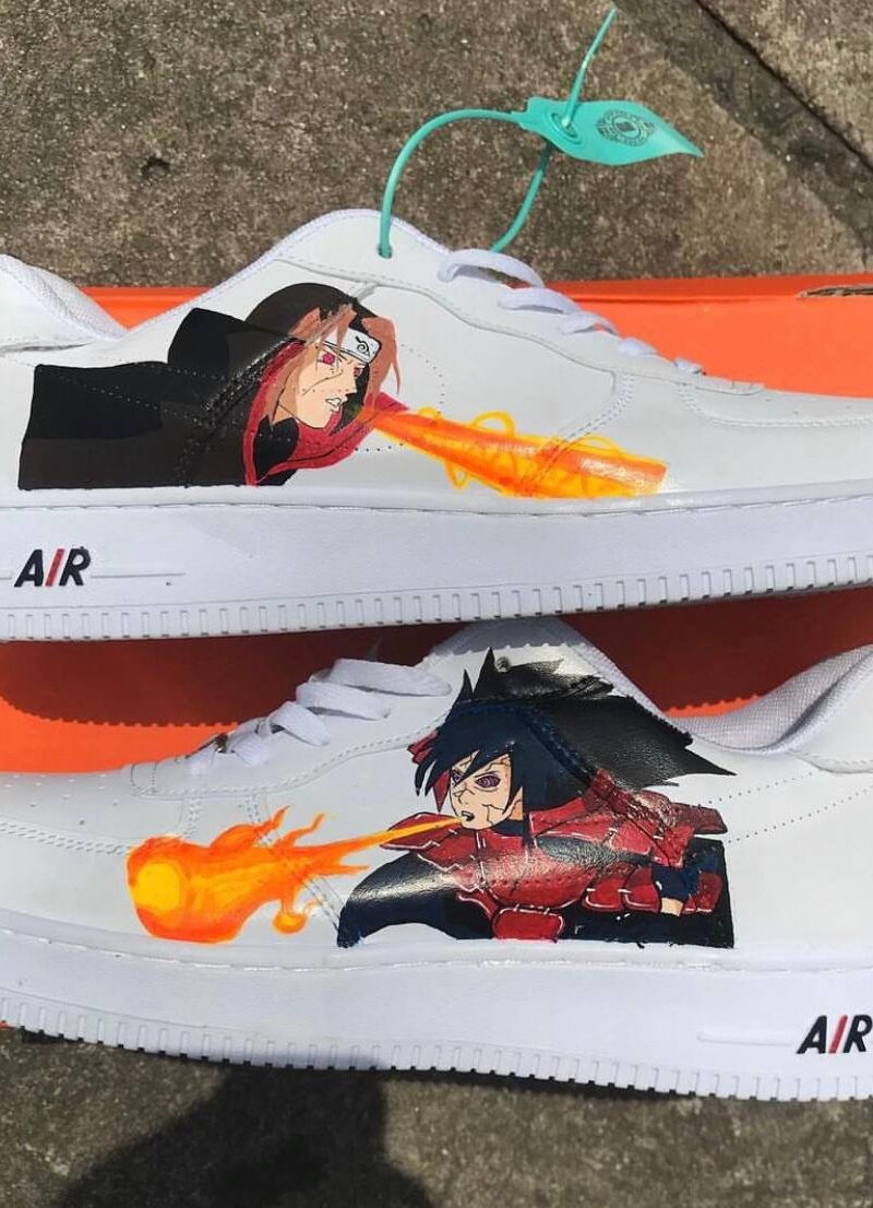 Madara x Itachi fire style custom Air Force 1