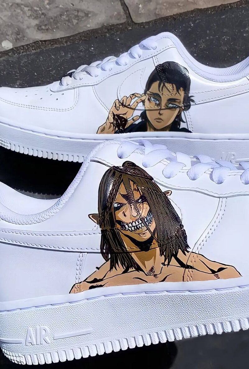 Eren yeager Attack titan custom Air force 1