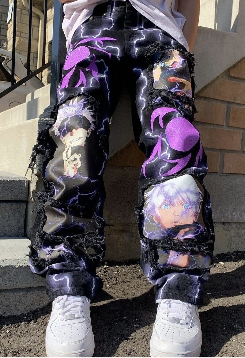 Gojo Purple technique Custom Jeans