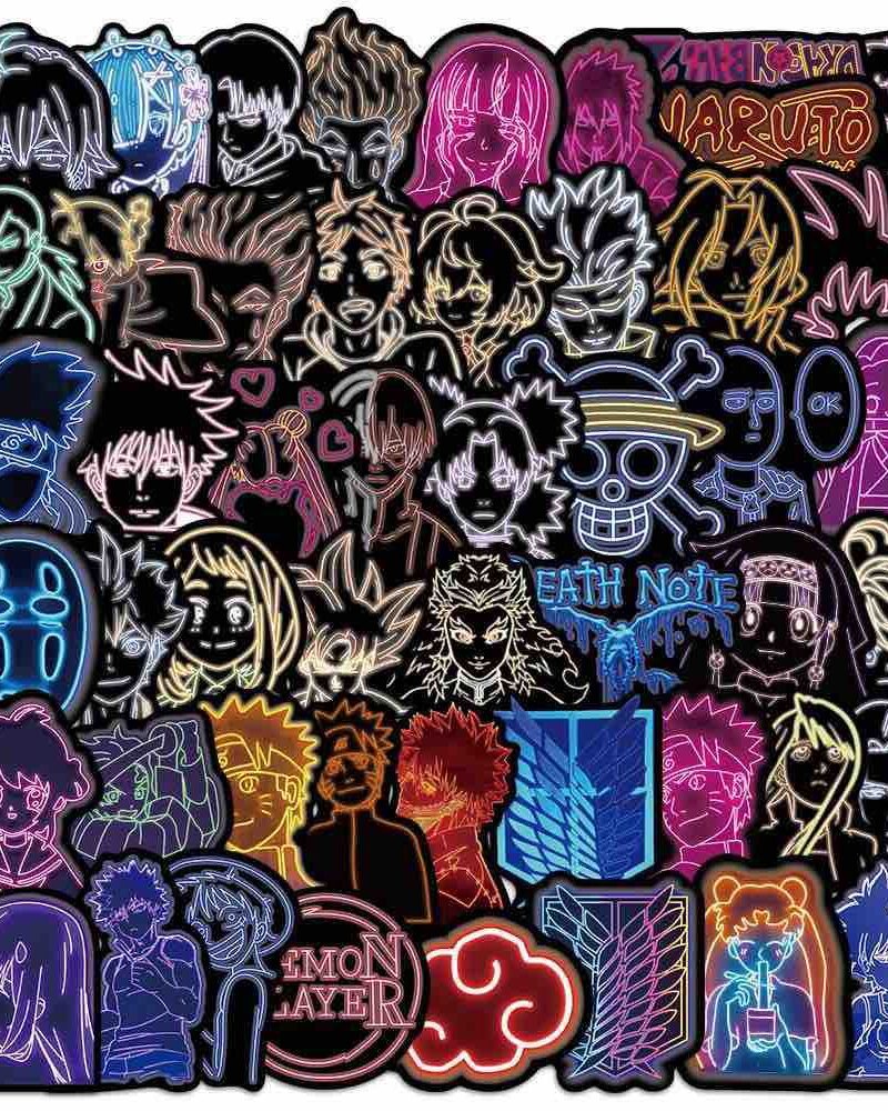 Anime Neon Stickers