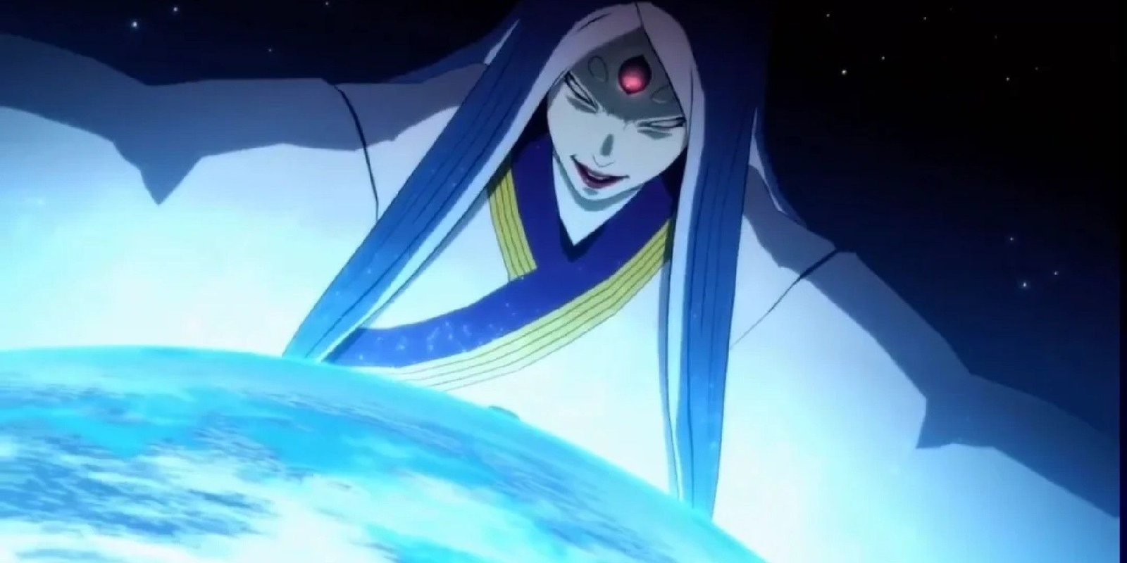 Kaguya Otsutsuki with her Rinne Sharingan active