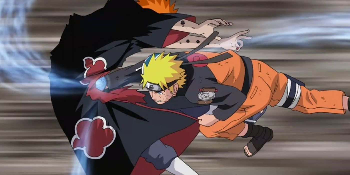 Naruto Uzumaki facing Pain during the invasion of Konoha